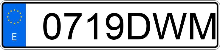 Numer rejestracyjny 0719DWM posiada PEUGEOT 206