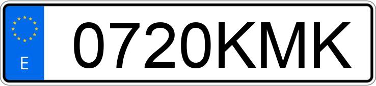 Numer rejestracyjny 0720KMK posiada SEAT IBIZA