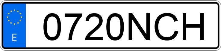 Numer rejestracyjny 0720NCH posiada FORD MUSTANG