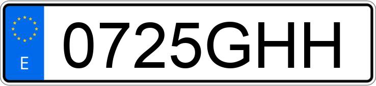 Numer rejestracyjny 0725GHH posiada AUDI TT