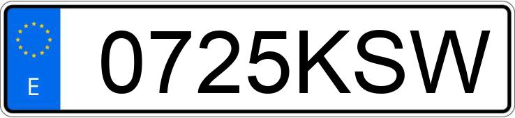 Il numero di registrazione 0725KSW ha AUDI A1 SPORTBACK