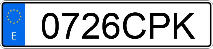 Numer rejestracyjny 0726CPK posiada NISSAN ATLEON