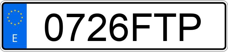 Numer rejestracyjny 0726FTP posiada BMW SERIE 3