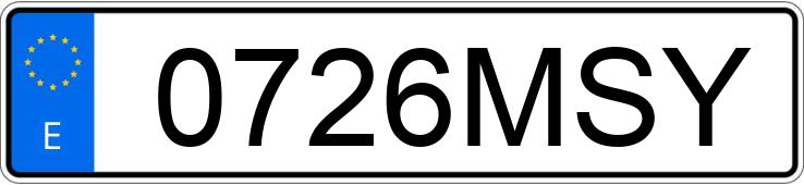Numer rejestracyjny 0726MSY posiada TOYOTA YARIS