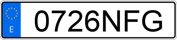 Numer rejestracyjny 0726NFG posiada AUDI RS3