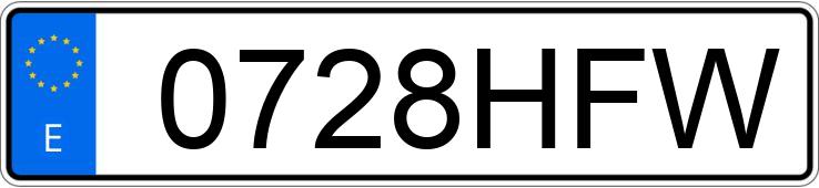 Numer rejestracyjny 0728HFW posiada AUDI A1