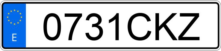 Numer rejestracyjny 0731CKZ posiada CITROEN XSARA