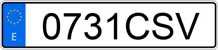 Numer rejestracyjny 0731CSV posiada SEAT IBIZA