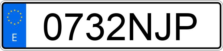 Numer rejestracyjny 0732NJP posiada VOLKSWAGEN EUROVAN