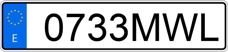 Numer rejestracyjny 0733MWL posiada VOLKSWAGEN CRAFTER