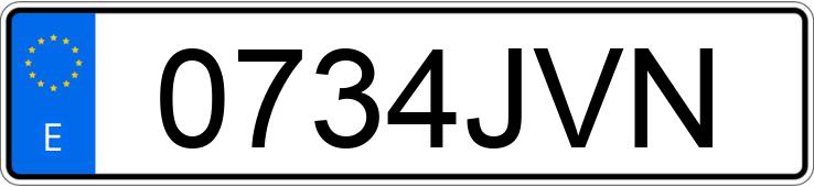 Numer rejestracyjny 0734JVN posiada MAZDA MAZDA6