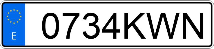 Numer rejestracyjny 0734KWN posiada FIAT QUBO