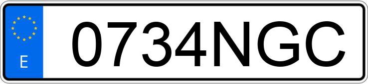 Numer rejestracyjny 0734NGC posiada PORSCHE 911