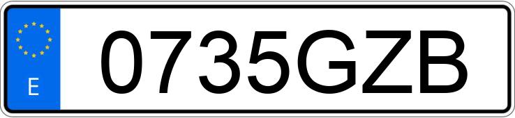 Numer rejestracyjny 0735GZB posiada OPEL ASTRA