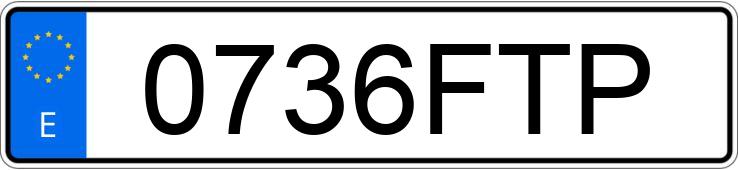 Numer rejestracyjny 0736FTP posiada AUDI A4