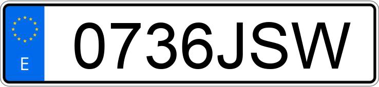 Numer rejestracyjny 0736JSW posiada VOLKSWAGEN GOLF SPORTSVAN