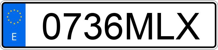 Numer rejestracyjny 0736MLX posiada AUDI RS3 SPORTBACK