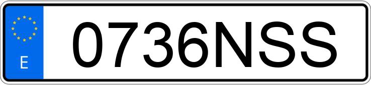 Registreringsnummeret 0736NSS har VOLKSWAGEN TOURAN