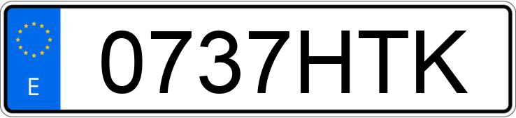 Numer rejestracyjny 0737HTK posiada FORD FIESTA