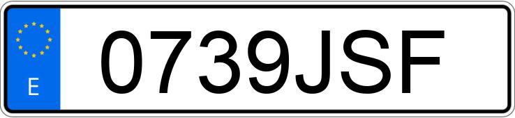 Numer rejestracyjny 0739JSF posiada PEUGEOT 308