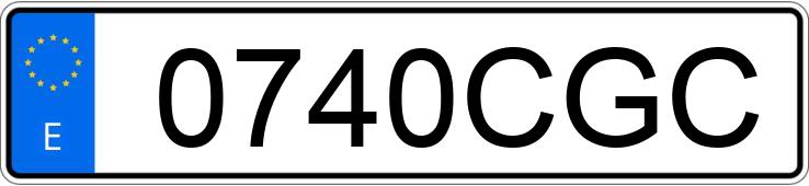 Numer rejestracyjny 0740CGC posiada VOLKSWAGEN PASSAT