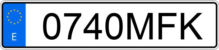 Numer rejestracyjny 0740MFK posiada AUDI A5 SPORTBACK