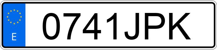 Numer rejestracyjny 0741JPK posiada DACIA DUSTER