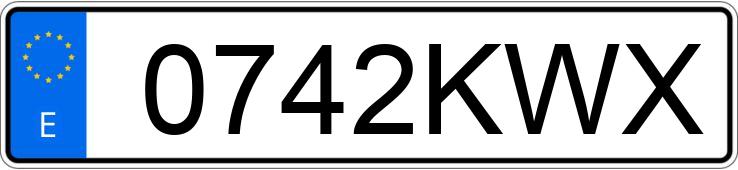 Numer rejestracyjny 0742KWX posiada PEUGEOT 308