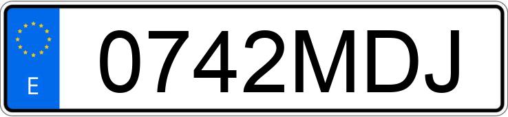 Numer rejestracyjny 0742MDJ posiada PEUGEOT 106