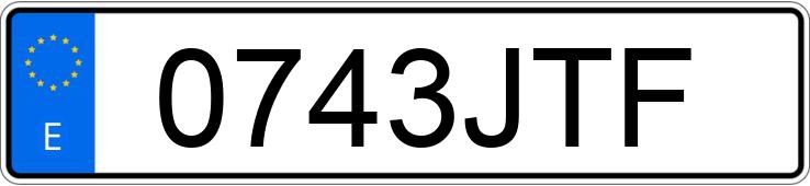 Numer rejestracyjny 0743JTF posiada MERCEDES VITO