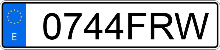 Numer rejestracyjny 0744FRW posiada VOLKSWAGEN GOLF PLUS