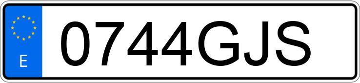 Numer rejestracyjny 0744GJS posiada AUDI S5