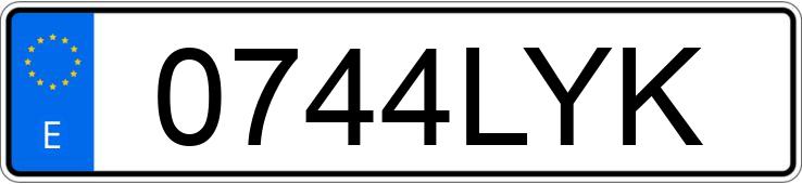 Numer rejestracyjny 0744LYK posiada FORD FOCUS