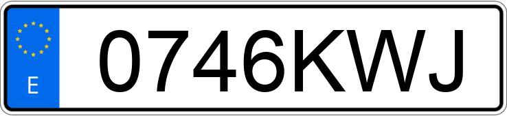 Numer rejestracyjny 0746KWJ posiada FIAT 500C