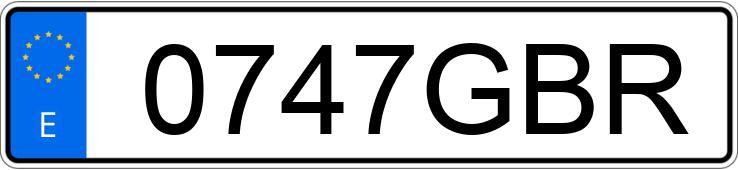 Numer rejestracyjny 0747GBR posiada CHEVROLET-GM CORVETTE Numer rejestracyjny 0747GBR posiada CHEVROLET-GM CORVETTE
