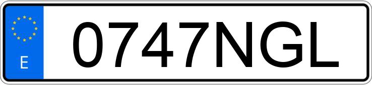 Numer rejestracyjny 0747NGL posiada PORSCHE CAYENNE