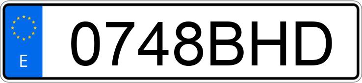 Numer rejestracyjny 0748BHD posiada OPEL ZAFIRA