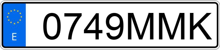 Numer rejestracyjny 0749MMK posiada MAZDA MAZDA3