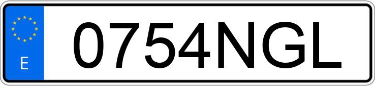 Numer rejestracyjny 0754NGL posiada PORSCHE CAYENNE