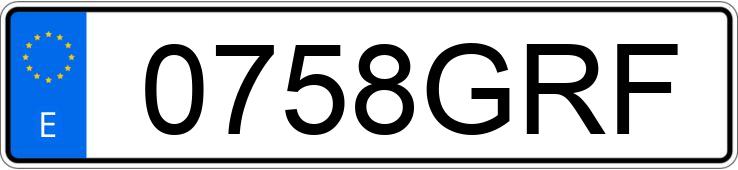 Numer rejestracyjny 0758GRF posiada TOYOTA PRIUS