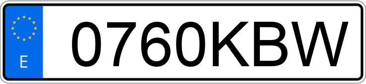 Numer rejestracyjny 0760KBW posiada BMW SERIE 1