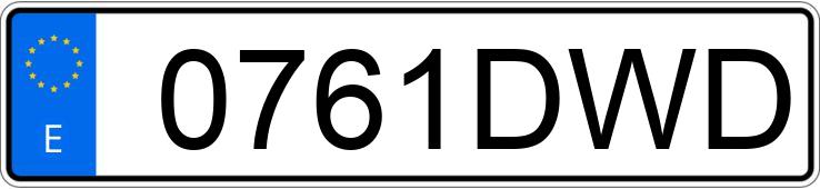 Numer rejestracyjny 0761DWD posiada SEAT IBIZA