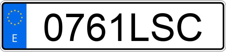 Numer rejestracyjny 0761LSC posiada VOLKSWAGEN GOLF