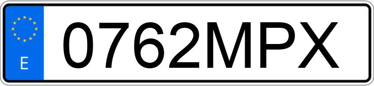 Numer rejestracyjny 0762MPX posiada INFINITI FX