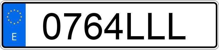 Numer rejestracyjny 0764LLL posiada RENAULT MASTER