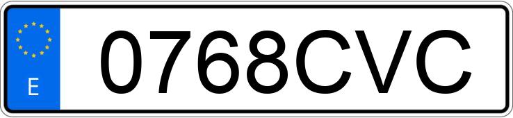 Numer rejestracyjny 0768CVC posiada RENAULT CLIO