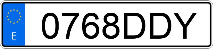 Numer rejestracyjny 0768DDY posiada FORD GALAXY