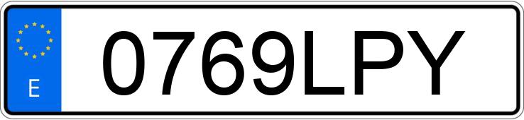 Numer rejestracyjny 0769LPY posiada TOYOTA YARIS