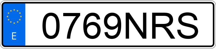 Il numero di registrazione 0769NRS ha NISSAN X-TRAIL