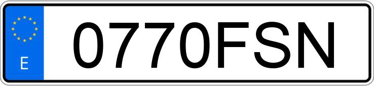 El número de registro 0770FSN tiene CITROEN XSARA